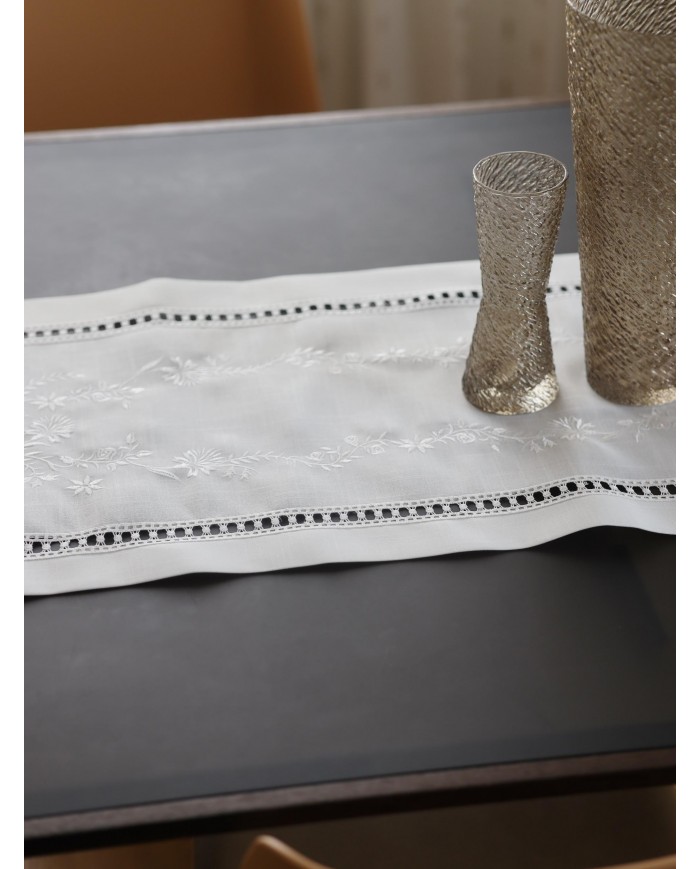 Runner ricamato misura maxi 40x180cm art. 2334