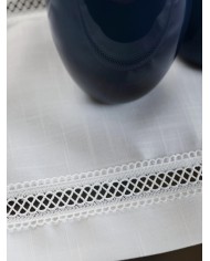 Runner misura maxi con pizzo applicato entre-deux 40x180cm art. 2336