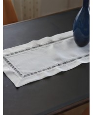 Runner misura maxi con pizzo applicato entre-deux 40x180cm art. 2336