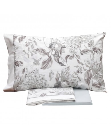 Completo Lenzuola matrimoniale in percalle di cotone Gabel Dafne var. Brezza