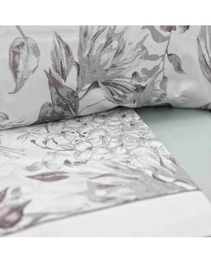 Completo Lenzuola matrimoniale in percalle di cotone Gabel Dafne var. Brezza