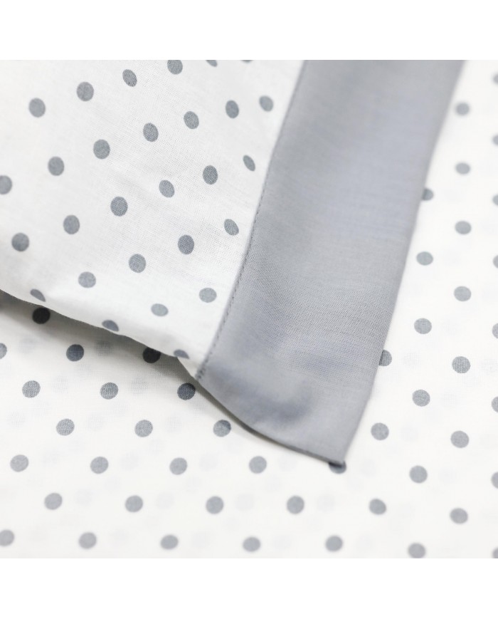 Completo lenzuola letto singolo in puro cotone Cogal Shake Pois 1779