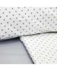 Completo lenzuola letto singolo in puro cotone Cogal Shake Pois 1779