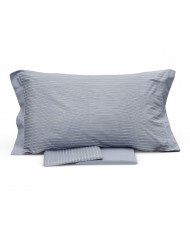 Completo lenzuola letto singolo in puro cotone Cogal Shake Righe 2405