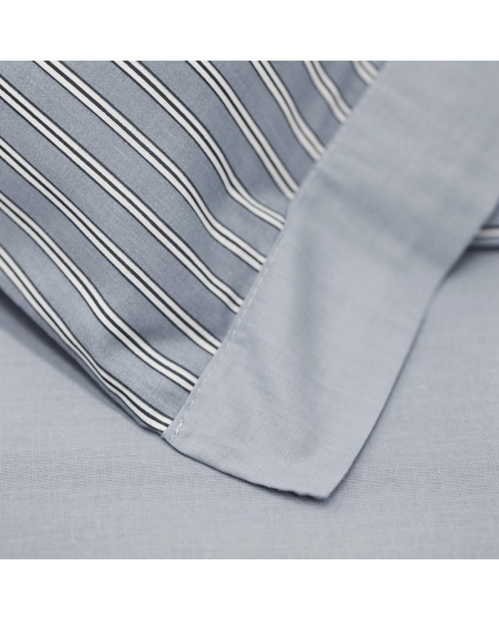 Completo lenzuola letto singolo in puro cotone Cogal Shake Righe 2405
