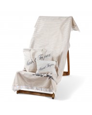 Borsa mare 100% cotone con pizzo sangallo art. Stylish Saint Tropez