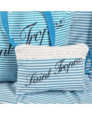 Pochette da spiaggia con pizzo Sangallo art. Stylish Saint Tropez