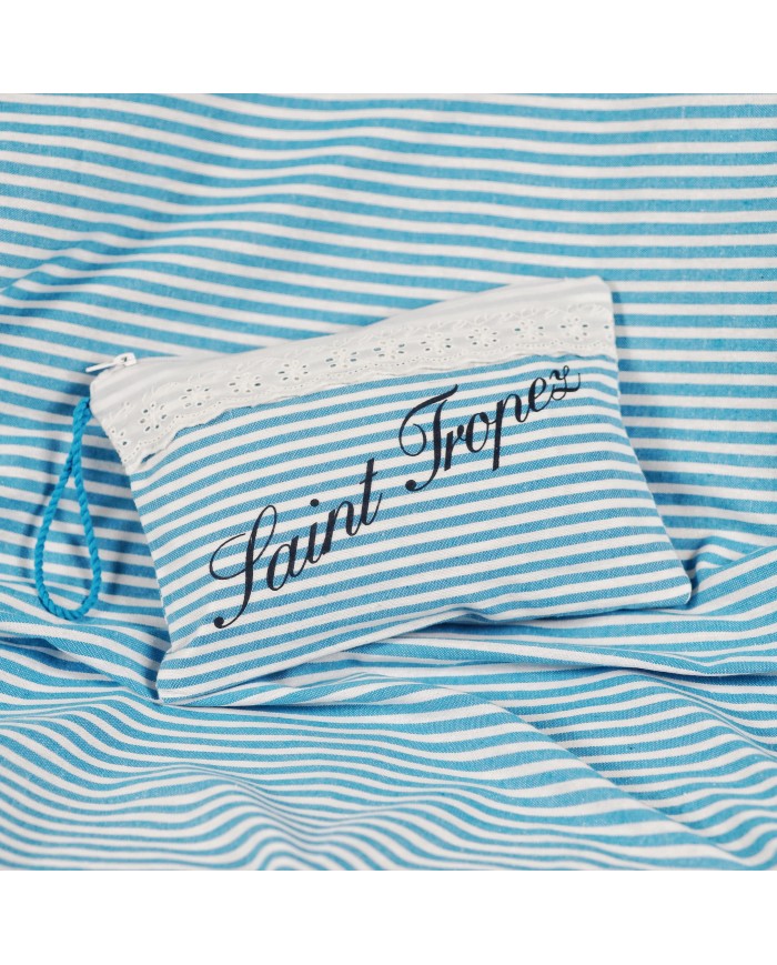 Pochette da spiaggia con pizzo Sangallo art. Stylish Saint Tropez