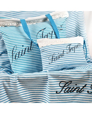 Pochette da spiaggia con pizzo Sangallo art. Stylish Saint Tropez