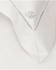 Completo lenzuola in raso di cotone Blumarine Blu Notte