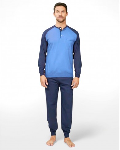 Pigiama uomo 100% cotone manica lunga Bip Bip Conquista 3051