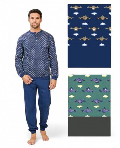 Pigiama uomo 100% cotone Bip Bip Conquista 3716