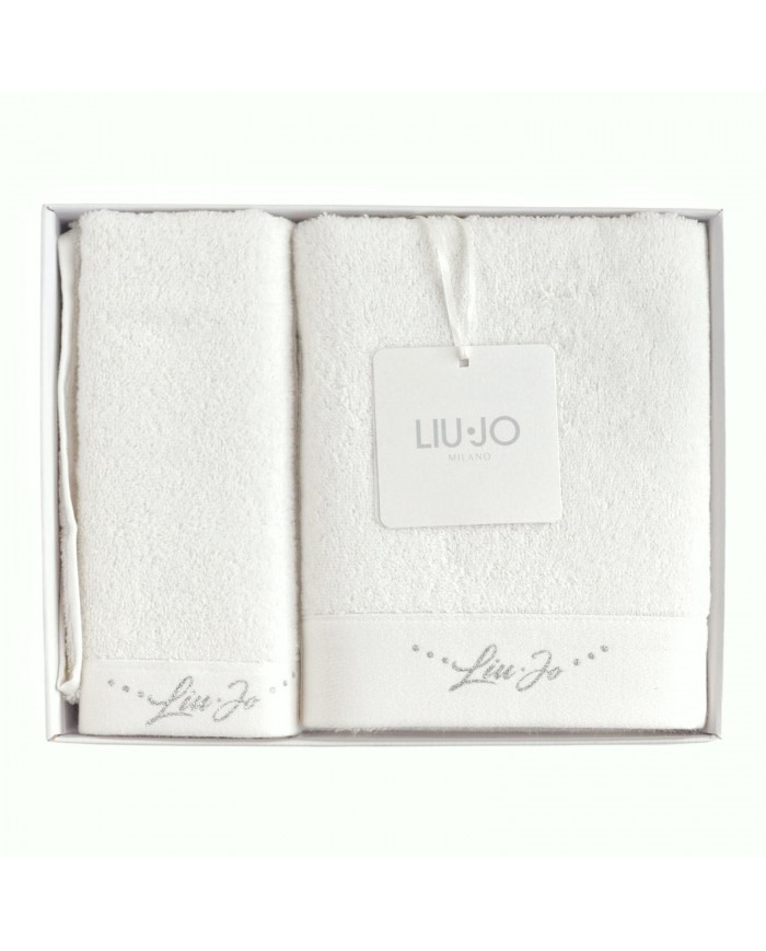 Set asciugamani 1+1 in spugna puro cotone Liu Jo art. Happy