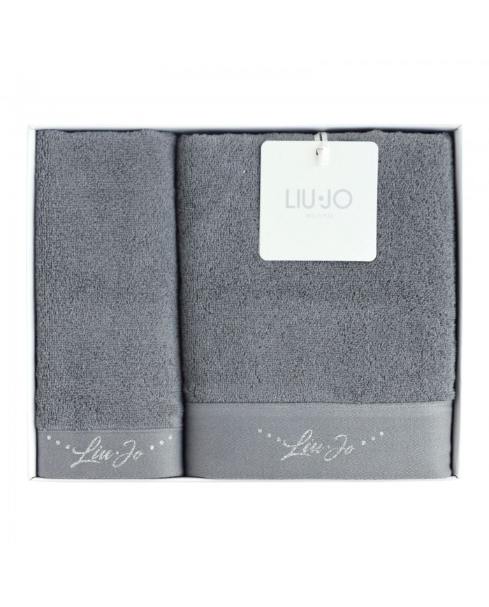 Set asciugamani 1+1 in spugna puro cotone Liu Jo art. Happy