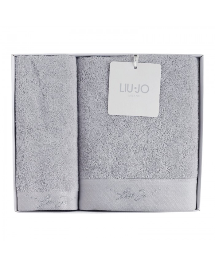 Set asciugamani 1+1 in spugna puro cotone Liu Jo art. Happy