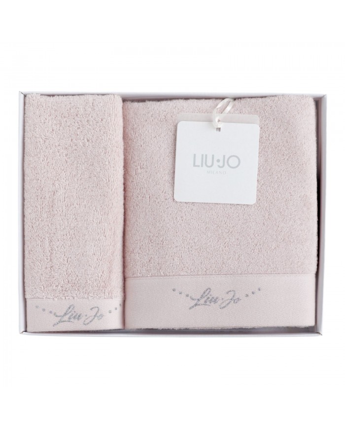 Set asciugamani 1+1 in spugna puro cotone Liu Jo art. Happy