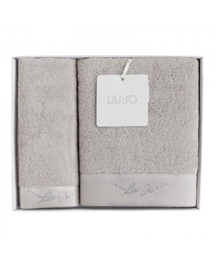 Set asciugamani 1+1 in spugna puro cotone Liu Jo art. Happy