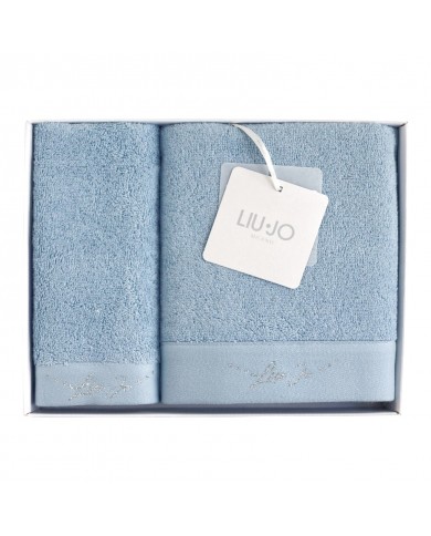 Set asciugamani 1+1 in spugna puro cotone Liu Jo art. Happy