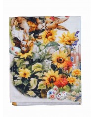 Tovaglia 18 posti Pasqua in puro cotone stampa digitale art. Calya