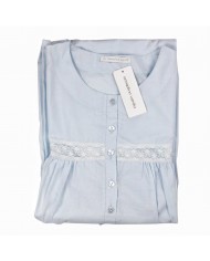 Camicia da notte estiva in batista di puro cotone Semplice Vanità Fida Lingerie E2566