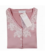 Pigiama donna estivo manica lunga con pizzo Toscana Lingerie art. GAIA