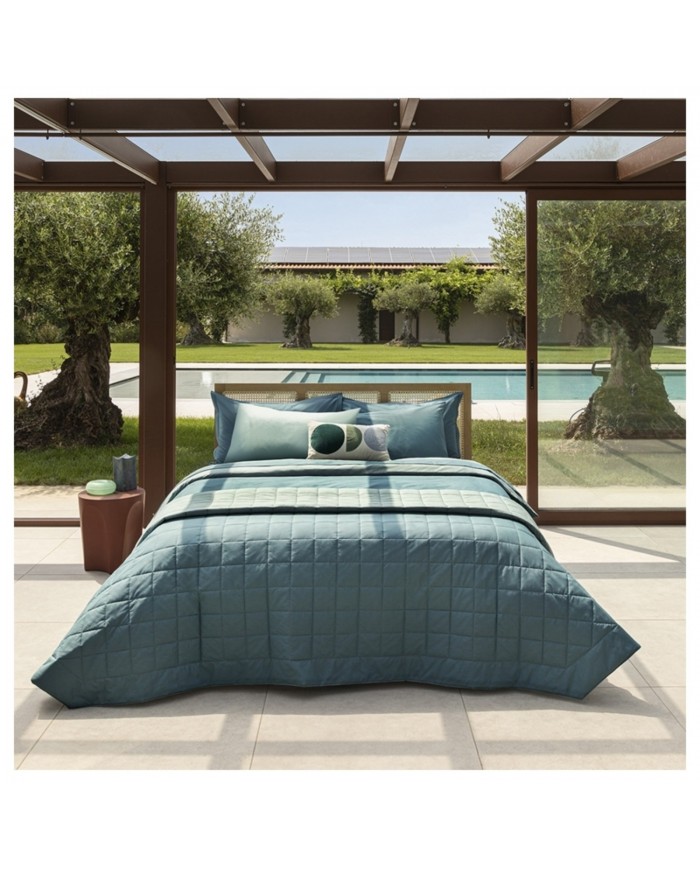 Trapuntino matrimoniale double face in percalle di puro cotone Fazzini Dialogo