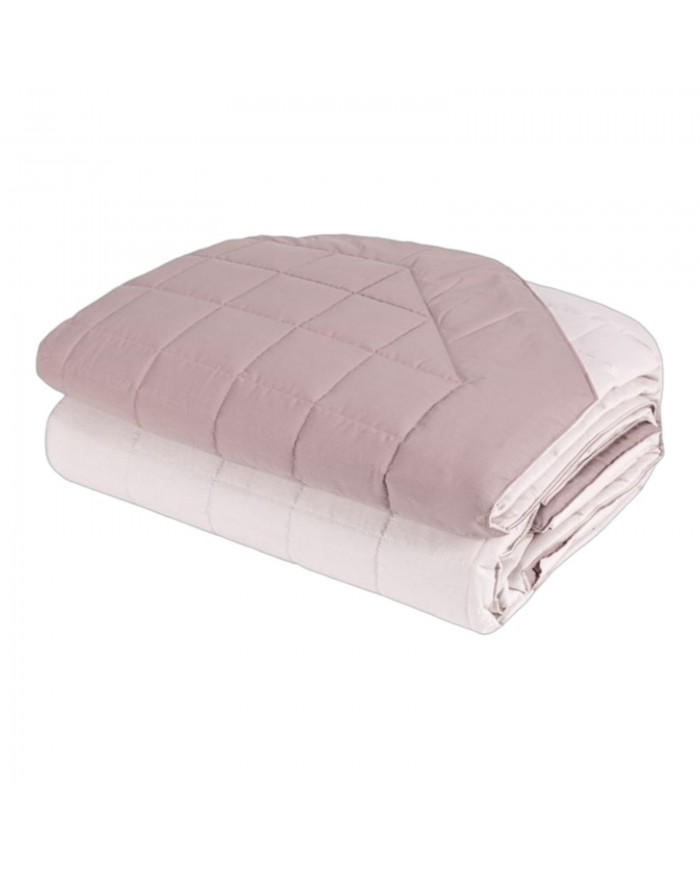 Trapuntino matrimoniale double face in percalle di puro cotone Fazzini Dialogo