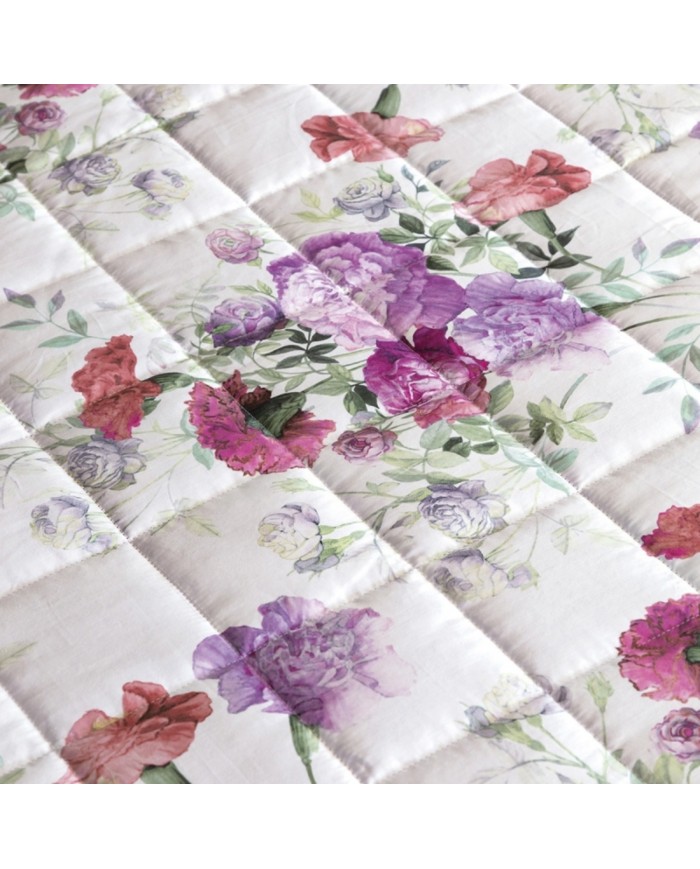 Trapuntino matrimoniale in raso di puro cotone Fazzini Summer