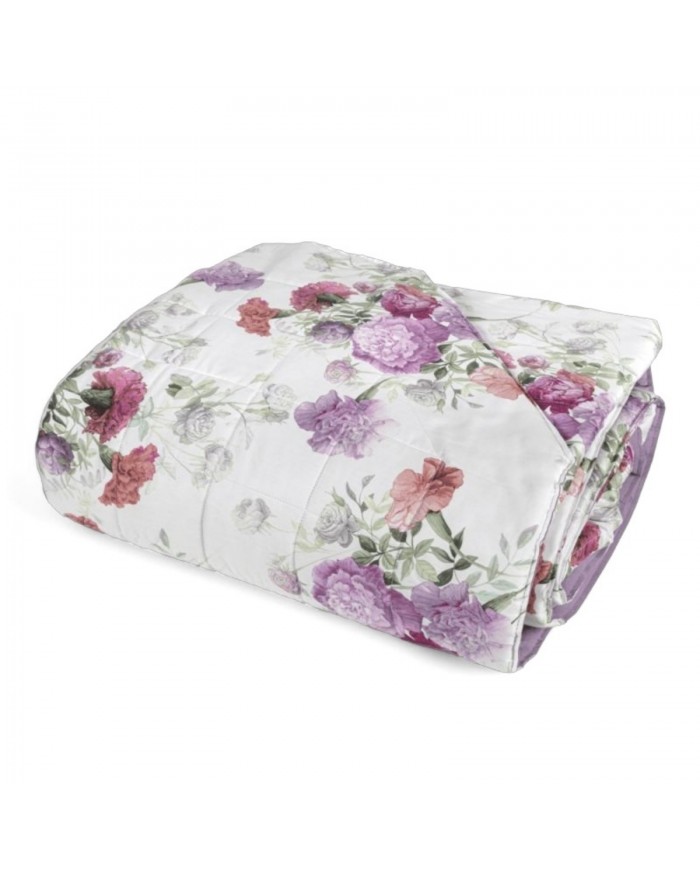 Trapuntino matrimoniale in raso di puro cotone Fazzini Summer