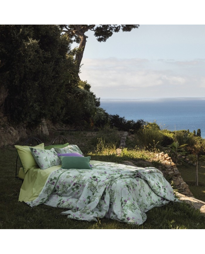 Trapuntino matrimoniale in raso di puro cotone Fazzini Summer
