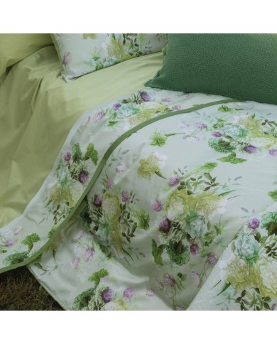 Trapuntino matrimoniale in raso di puro cotone Fazzini Summer