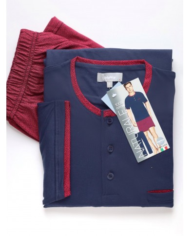 Pigiama uomo estivo 3 pezzi 100% cotone Bip Bip 3212