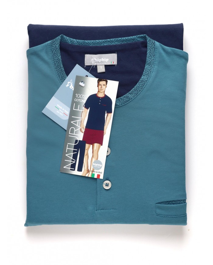 Pigiama uomo estivo 3 pezzi 100% cotone Bip Bip 3212