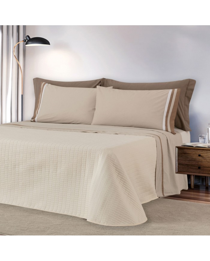 Trapuntino matrimoniale tinta unita Linea Oro Giorgia