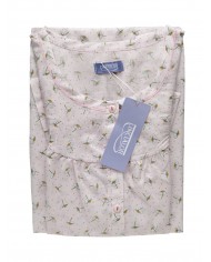 Camicia da notte in 100% cotone batista manica raglan Linclalor 130844