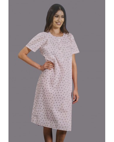 Camicia da notte in 100% cotone batista manica raglan Linclalor 130844