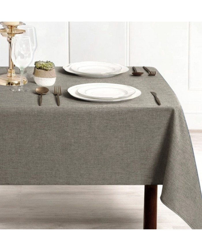 Tovaglia tinta unita antimacchia effetto lino - MISURE VARIE