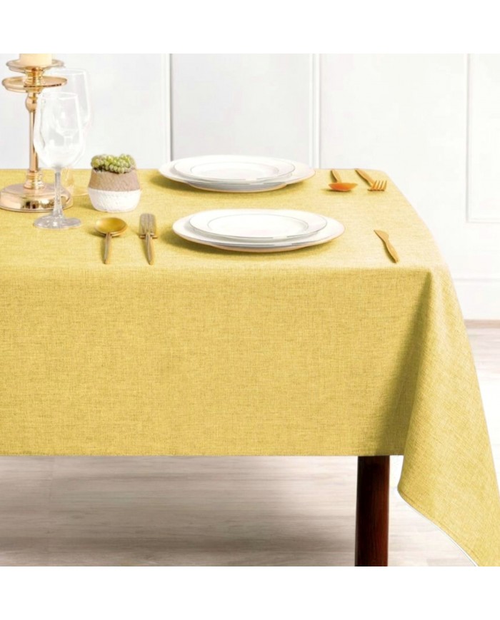 Tovaglia tinta unita antimacchia effetto lino - MISURE VARIE
