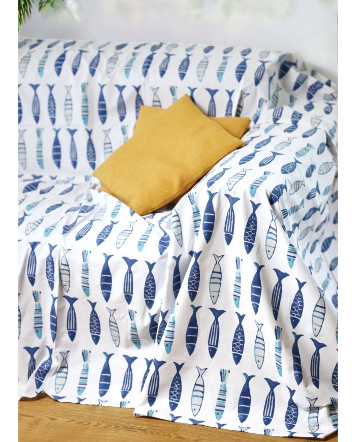 Telo arredo foulard copritutto in cotone Java 260x295