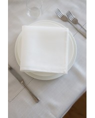 Servizio da tavola 6 posti bianco ricamato con orlo a giorno 140x180 art 2018