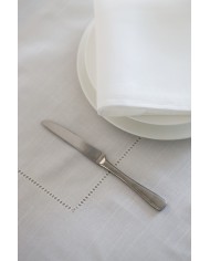 Servizio da tavola 24 posti bianco ricamato con orlo a giorno 180x450 art 2018