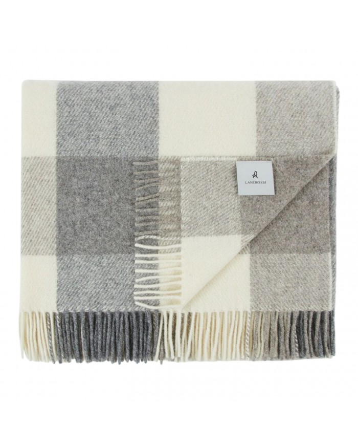 Coperta Plaid matrimoniale in pura lana vergine Lanerossi art. Adamello