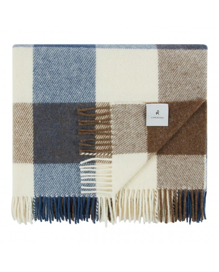 Coperta Plaid matrimoniale in pura lana vergine Lanerossi art. Adamello