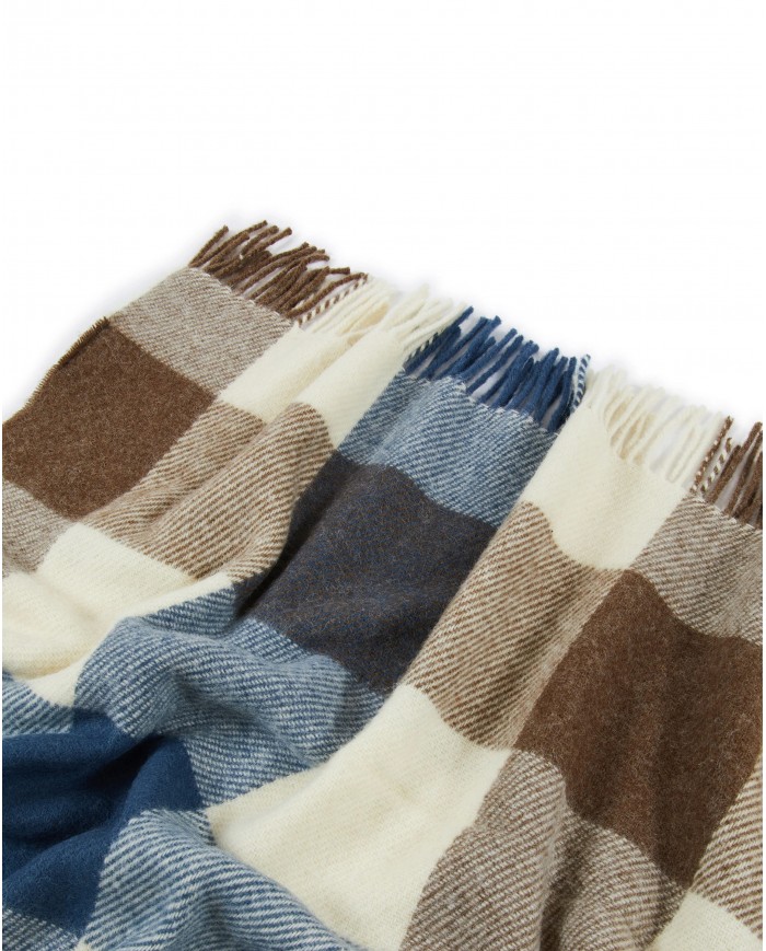 Coperta Plaid matrimoniale in pura lana vergine Lanerossi art. Adamello