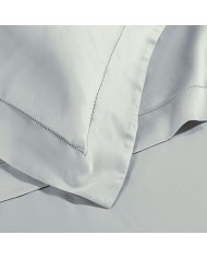 Completo lenzuola matrimoniali in raso di cotone con orlo a giorno Cavalieri - Ginevra