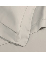 Completo lenzuola matrimoniali in raso di cotone con orlo a giorno Cavalieri - Ginevra