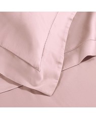 Completo lenzuola matrimoniali in raso di cotone con orlo a giorno Cavalieri - Ginevra