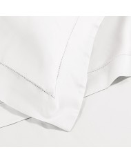 Completo lenzuola matrimoniali in raso di cotone con orlo a giorno Cavalieri - Ginevra