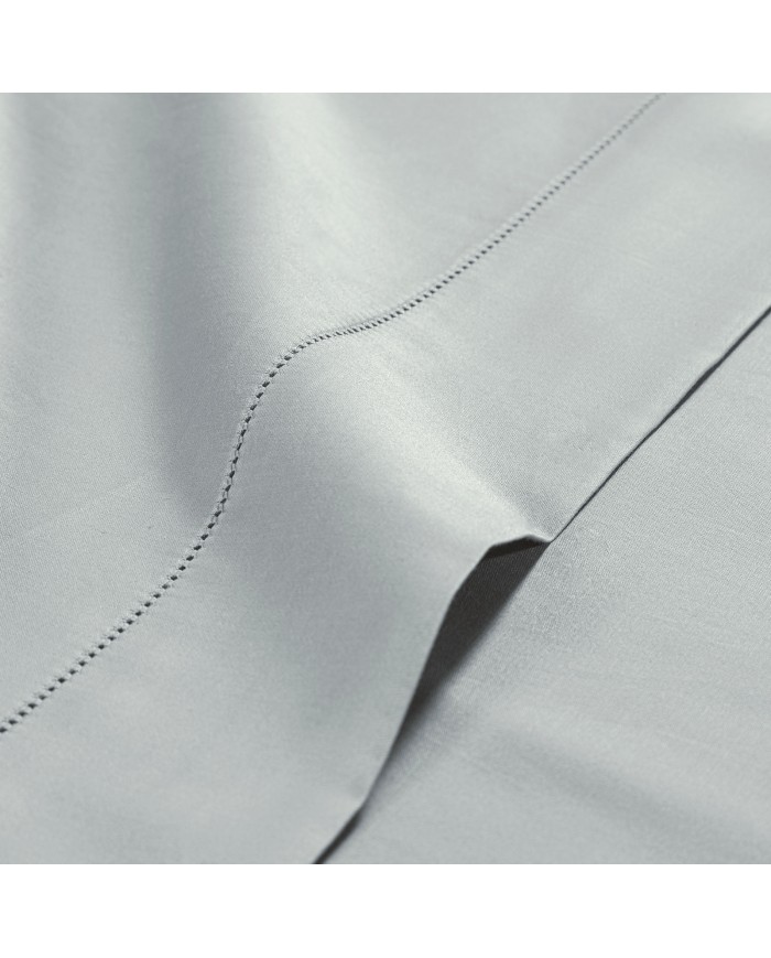 Completo lenzuola matrimoniali in raso di cotone con orlo a giorno Cavalieri - Ginevra