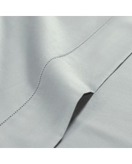 Completo lenzuola matrimoniali in raso di cotone con orlo a giorno Cavalieri - Ginevra